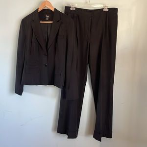 Cami International Silk Pantsuit with Wide Leg Trousers
